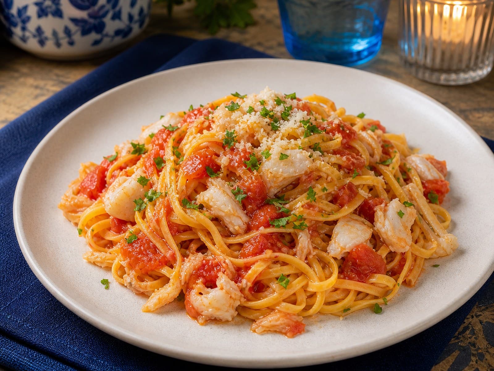 Tagliolini Baccala e Pomodoro