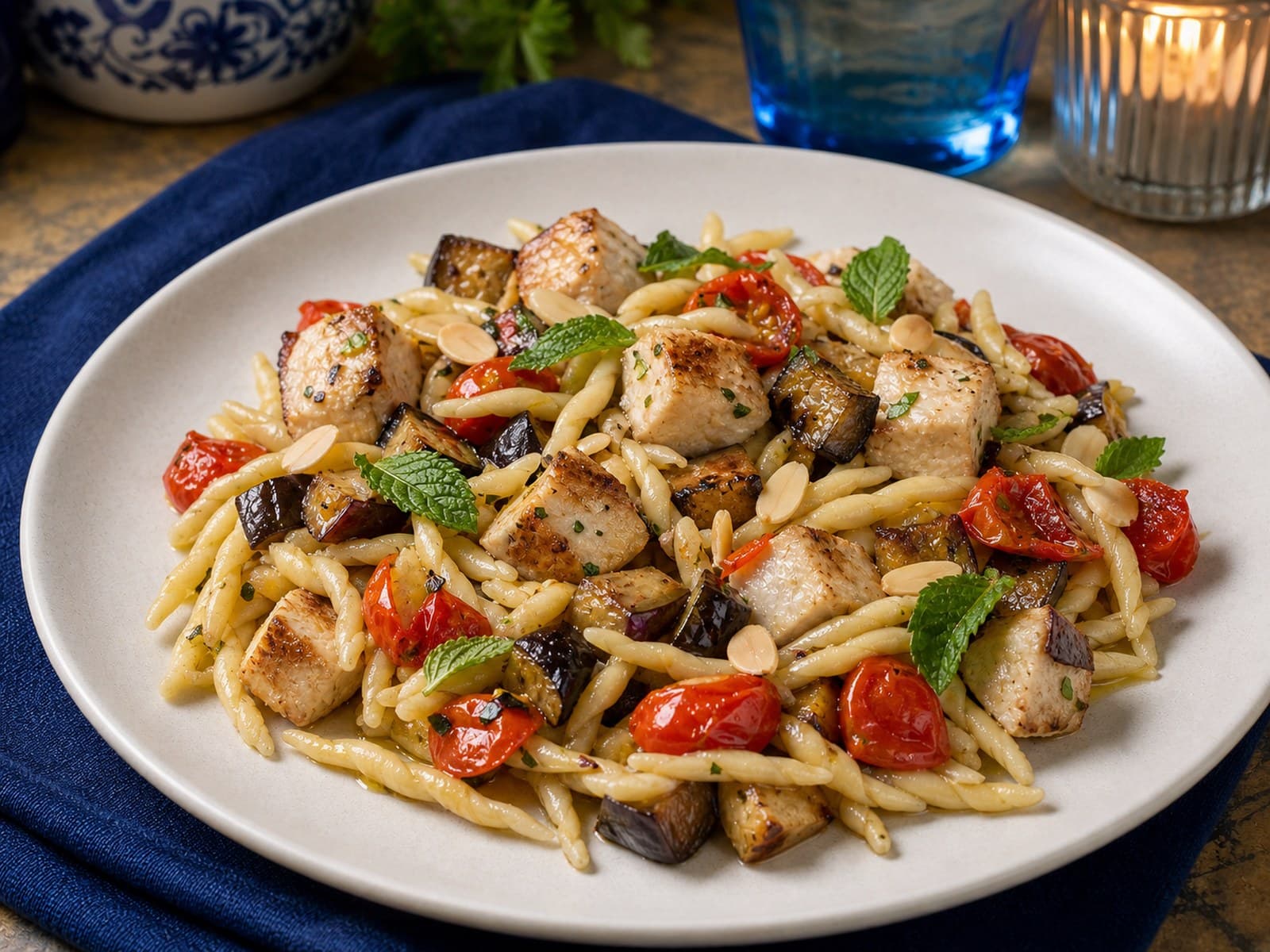 Trofie Pesce Spada e Melanzane